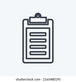 Icon Invoice. suitable for Education symbol. line style. simple design editable. design template vector. simple symbol illustration