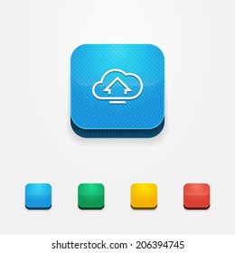 Icon IOS 3d. Vector set of badges app.