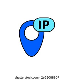 Icono de una Dirección ip, aislado contra un fondo limpio.
