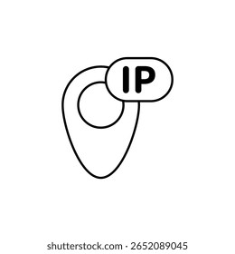 Ícone de um endereço ip, isolado em um plano de fundo limpo.
