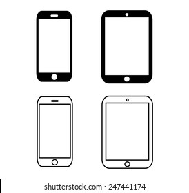 Icon Ipad,iPhone ,ipad,iphone Button , Logo  I Pad,i Phone Vector Illustration Eps10