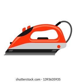 Icon of iron. Home appliance flat illustration.
