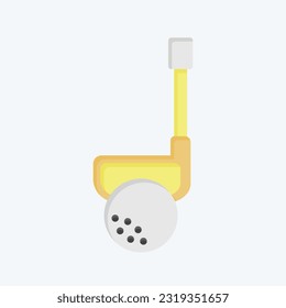 Icon Iron. related to Golf symbol. flat style. simple design editable. simple illustration