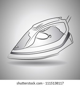 icon, iron, smooth clothes, vector