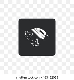 Icon iron with steam.