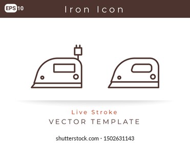 Icon An Iron For Website, Infographic Element. Vector Illustration