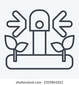 Icon Irrigation. related to Agriculture symbol. line style. simple design editable. simple illustration