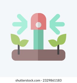 Icon Irrigation. related to Agriculture symbol. flat style. simple design editable. simple illustration