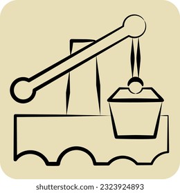 Icon Irrigation. related to Prehistoric symbol. hand drawn style. simple design editable. simple illustration