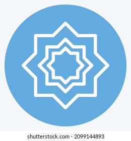 Icon Islamic Star - Blue Eyes Style - Simple illustration,Design Icon vector, Good for prints, posters, advertisements, announcements, info graphics, etc.