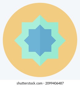 Icon Islamic Star - Flat Style - Simple illustration,Design Icon vector, Good for prints, posters, advertisements, announcements, info graphics, etc.