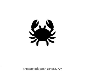 Crab vector icon. Isolated crab illustration