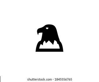 Eagle vector icon. Isolated eagle head illustration