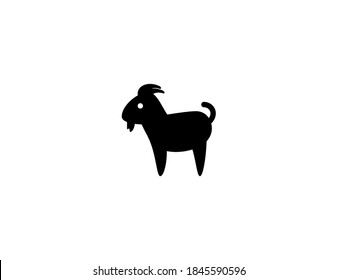 Goat vector icon. Isolated goat illustration