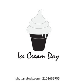 Icon for isolated ice cream day