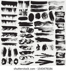 icon of isolated ink spots and lines. Flat abstract symbols compilation for your web design.