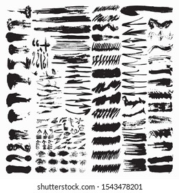 icon of isolated ink spots and lines. Flat abstract symbols compilation for your web design.