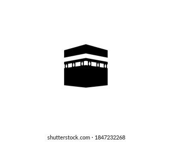 Kaaba vector icon. Isolated Mecca illustration
