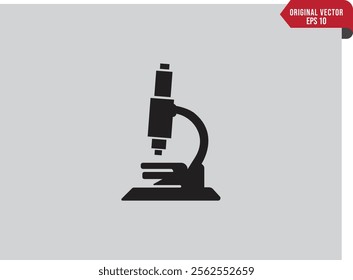 Icon isolated microscope vector illustration for biology, medical and research