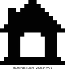 Icono aislado en un Vector casero del pixel del estilo moderno