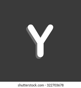 An Icon Isolated on a Grey Background - Y