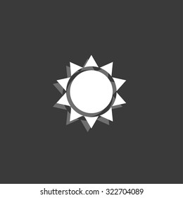 An Icon Isolated on a Grey Background - Sunshine