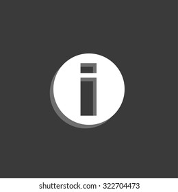 An Icon Isolated on a Grey Background - Round Info