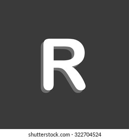 An Icon Isolated on a Grey Background - R