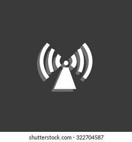 An Icon Isolated on a Grey Background - Radio Tower
