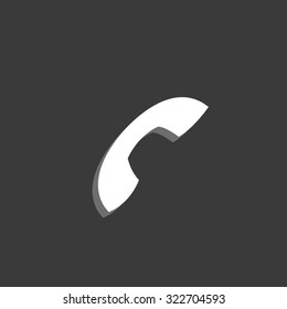 An Icon Isolated on a Grey Background - Phone