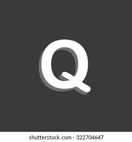 An Icon Isolated on a Grey Background - Q
