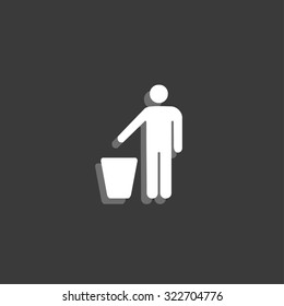 An Icon Isolated on a Grey Background - ManBin