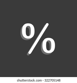 An Icon Isolated on a Grey Background - Percent