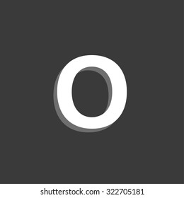 An Icon Isolated on a Grey Background - O