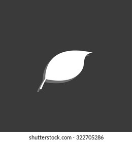 An Icon Isolated on a Grey Background - Leaf