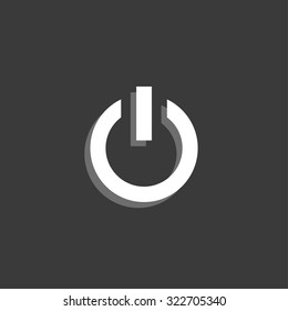 An Icon Isolated on a Grey Background - Power