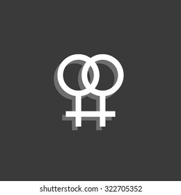 An Icon Isolated on a Grey Background - Lesbian