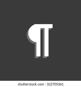 An Icon Isolated on a Grey Background - Paragraph