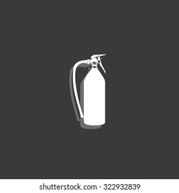 An Icon Isolated on a Grey Background - Fire Extinguiser Large