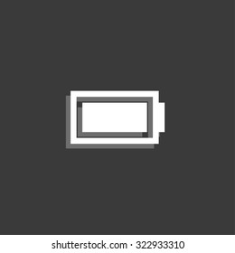 An Icon Isolated on a Grey Background - Battery