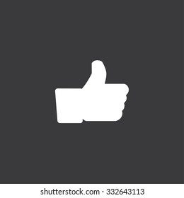 Icon Isolated on a Grey Background - Thumb Up