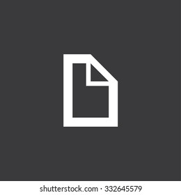 Icon Isolated on a Grey Background - Document