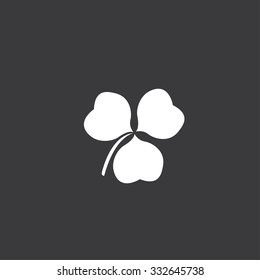 Icon Isolated on a Grey Background - Leaf