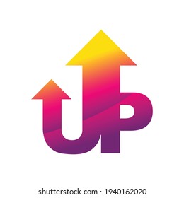 Up icon isolated on white background vector illustration.