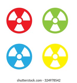An Icon Isolated on a White Background in a Variety of Colours - Radio Active