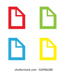 An Icon Isolated on a White Background in a Variety of Colours - Document