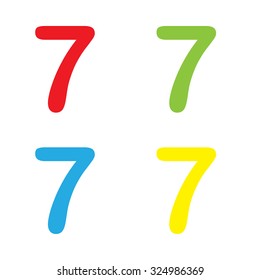 An Icon Isolated on a White Background in a Variety of Colours - 7