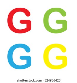 An Icon Isolated on a White Background in a Variety of Colours - G