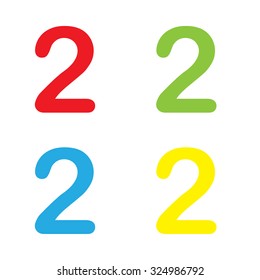 An Icon Isolated on a White Background in a Variety of Colours - 2