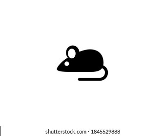 Icono vector del ratón. Ilustración de rata aislada